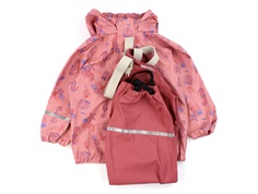 CeLaVi slate rose seahorse rainwear pants and jacket